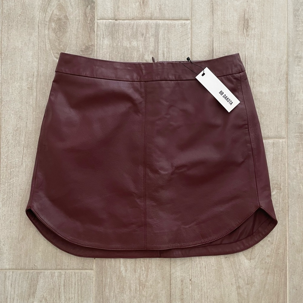 BB DAKOTA Leather Mini Skirt